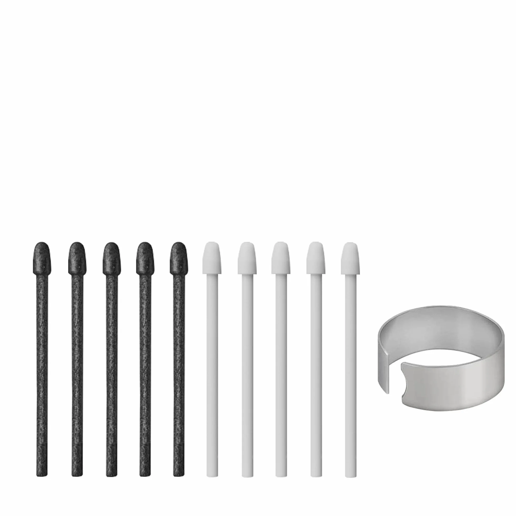 [10 sztuk] wymienne końcówki do Wacom One Standard Pen (edycja 2023) do Wacom One 13 Touch (DTH134) / Wacom One 12 (DTC121) / Wacom One M (CTC6110) / Wacom One S (‎CTC4110), Gray+Felt