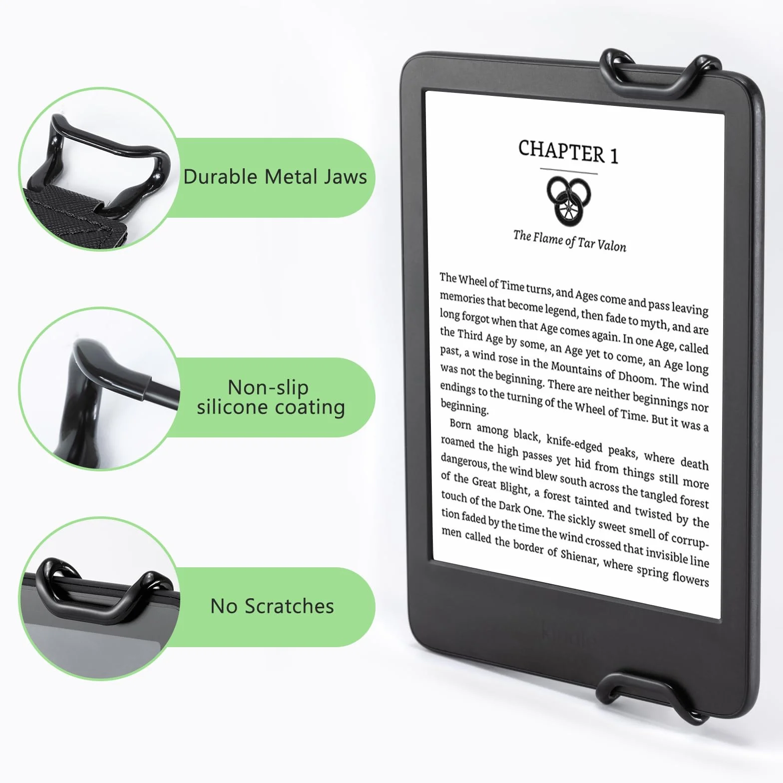 CoBak Pasek na nadgarstek do e-booków i tabletów 15,2–19 cm (6–7,5") Czarny