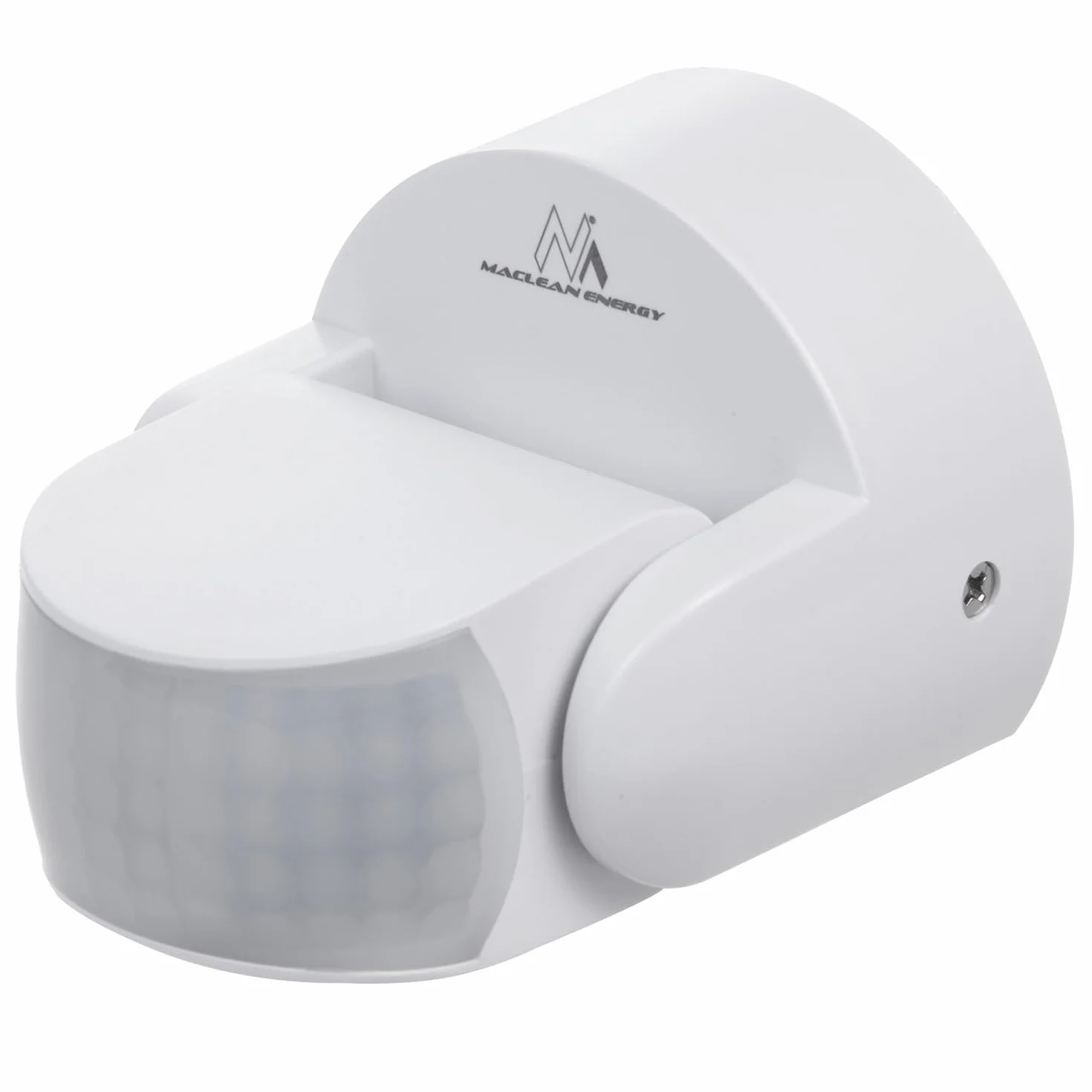 Maclean Czujnik ruchu PIR, podczerwień, IP65, biały, zasięg 12 m, maksymalne obciążenie 600/1200W, MCE468 W