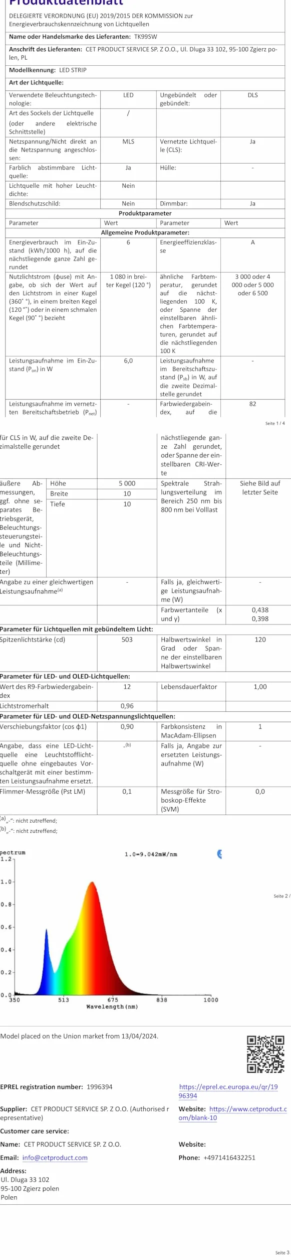 Taśma LED COB 2M, taśma LED naturalna biel 4000K, taśma świetlna 24V z funkcją ściemniania, szerokość 8mm, z pilotem RF i zasilaczem, do dekoracji domu, kuchni, lustra