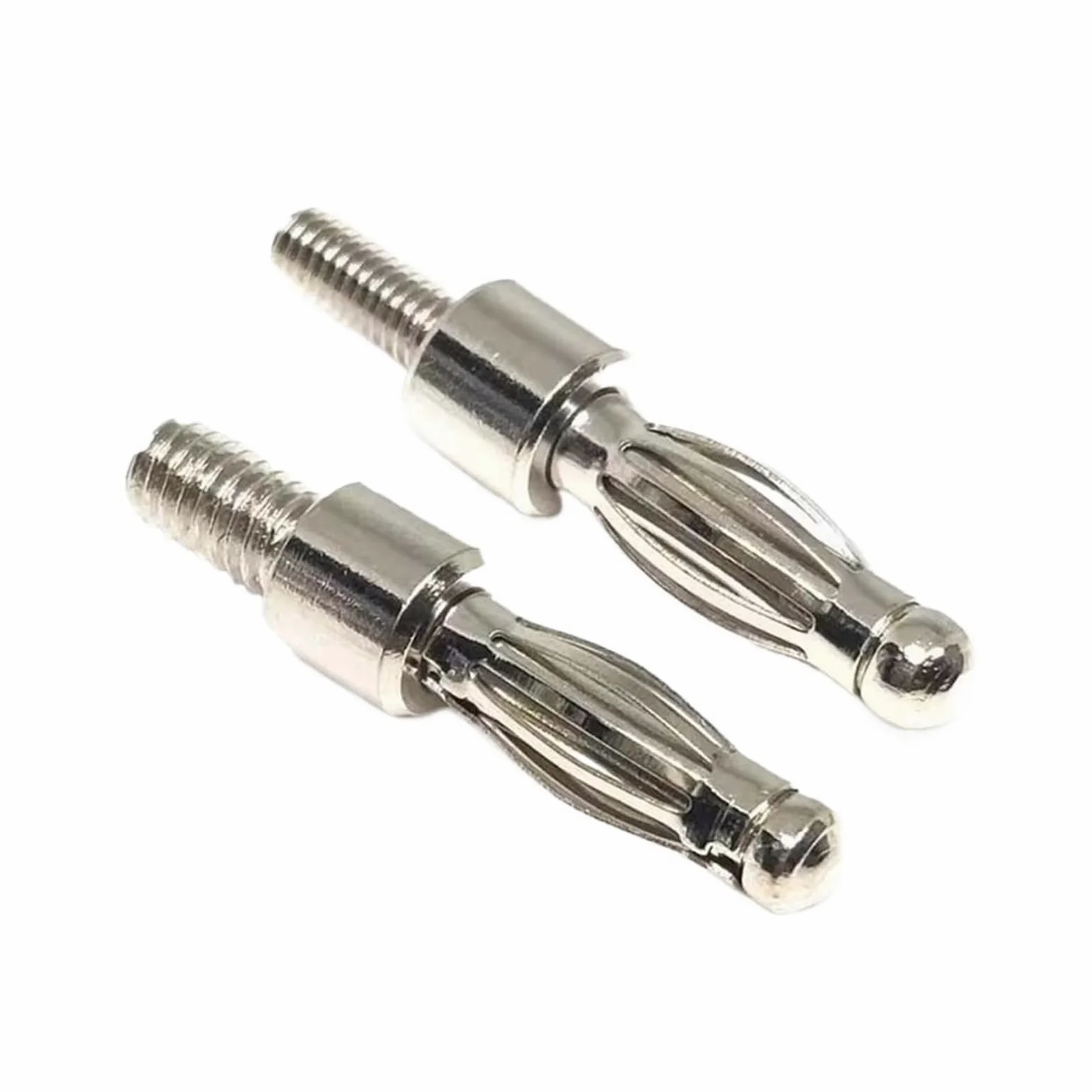 Adapter wtyczki bananowej 4 mm śruba dopasowane złącze do montażu panelowego nieizolowane wtyczki M3/M4 2/5 szt. idealne do projektów DIY i połączeń elektrycznych