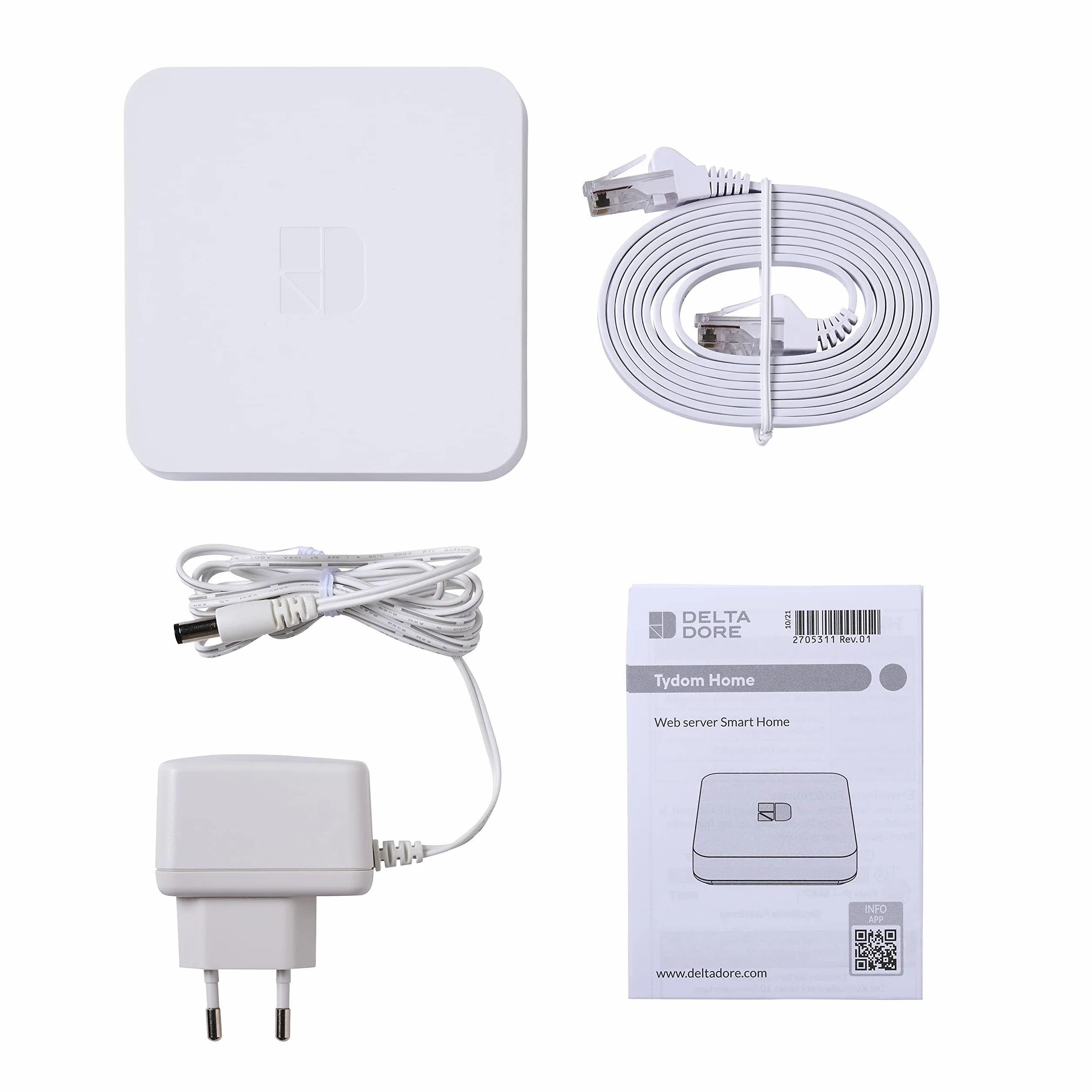 Delta Dore – Smart Home Box Tydom Home. Interfejs Smart Home I bez abonamentu I kompatybilny z prowadzeniem głosowym | pilot zdalnego sterowania – 6700116, biały