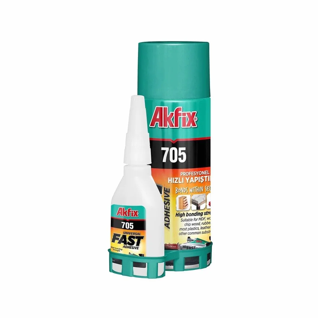 Akfix 705 bardzo mocny profesjonalny klej uniwersalny z aktywatorem sprayu 200 ml do uniwersalnych napraw o wysokiej przyczepności