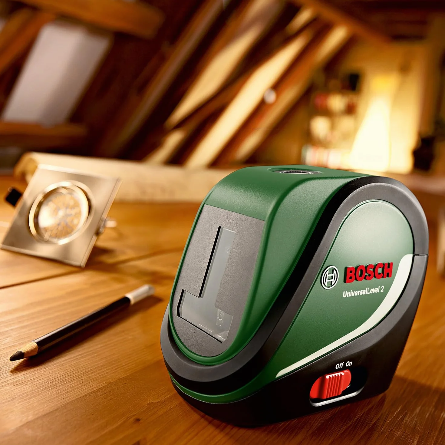 Bosch Laser krzyżowy UniversalLevel 2 (linia laserowa skrzyżowana wraz z dodatkowymi punktami w pionie do precyzyjnego wyrównywania elementów i łatwego przenoszenia punktów, opakowanie kartonowe)