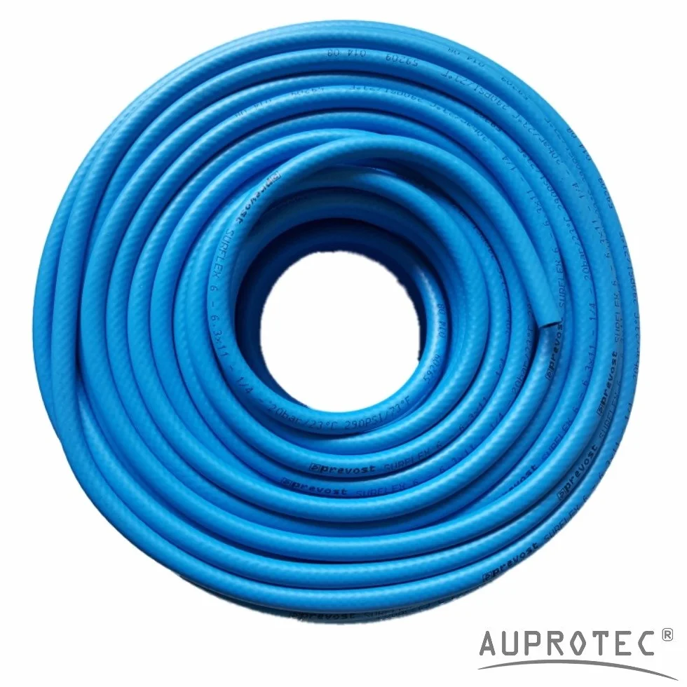 AUPROTEC Wąż sprężonego powietrza 6 mm Ø wewnętrzna 20 m wąż PCW I 3-warstwowy wąż tkaninowy do kompresora sprężonego powietrza I Bund/towar sprzedawany na metry, bardzo elastyczny