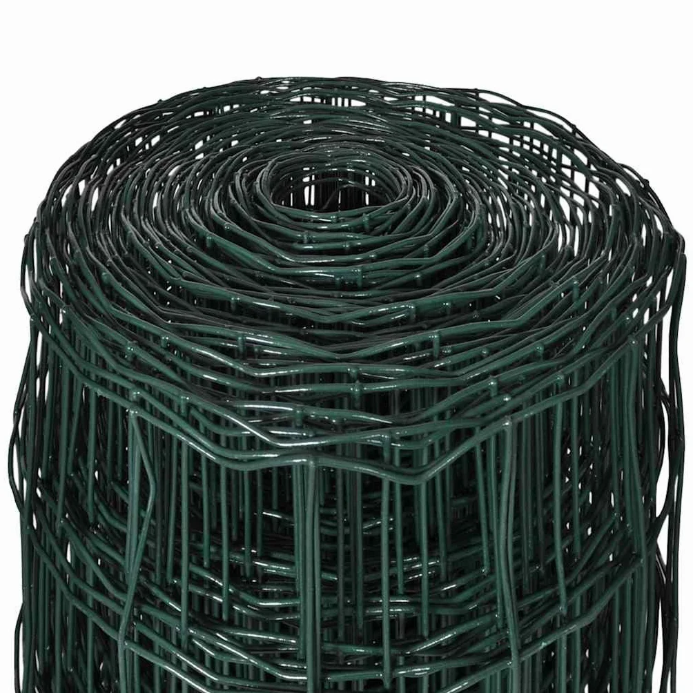 vidaXL Ogrodzenie Stalowe 25 x 1,0 m Zielone