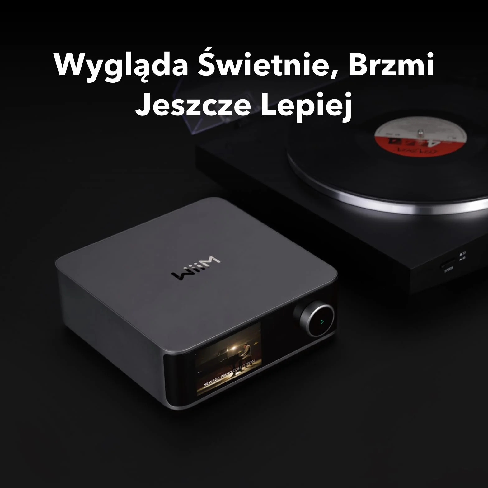 WiiM Ultra Streamer Cyfrowy Przedwzmacniacz 3,5" Ekran Dotykowy GoogleCast Alexa HDMI ARC Phono Szary